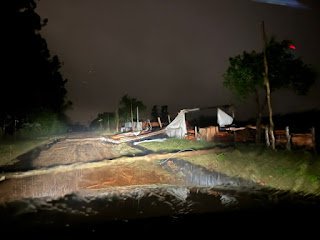 La ciudad fue afectada por diversos cortes luz durante la tormenta
