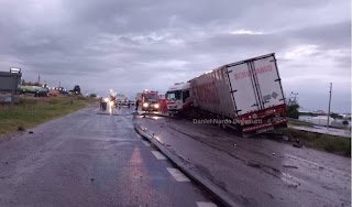 Un camión despistó a metros del acceso a Concepción del Uruguay