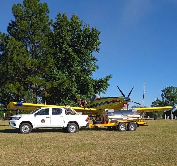LLegó a Concordia un avión hidrante del sistema federal de manejo del fuego