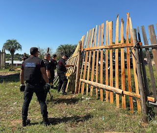 Desalojaron un terreno que pertenece a Obras Sanitarias