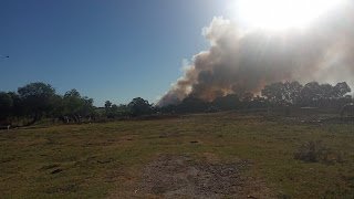 Incendio de enormes proporciones en el Vertedero Municipal de Salto
