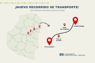 El servicio de transporte que conecta Concordia con Salvador se extenderá hasta Villaguay
