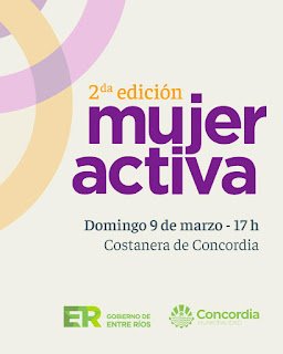 Este domingo se realizará Mujer Activa en la costanera de Concordia