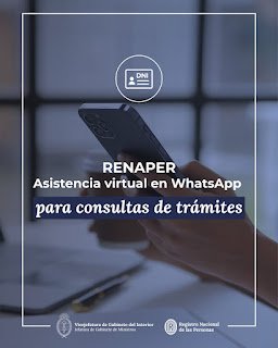 Renaper lanzó su asistente virtual en WhatsApp para consultas de trámites