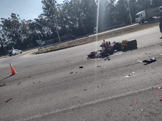 Accidente de tránsito en Ruta Nacional 14 entre un automóvil y una moto