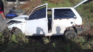 Una mujer y un niño resultaron con lesiones leves tras un despiste en la Ruta 14