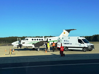 Se realizó un vuelo sanitario internacional desde el aeropuerto