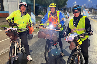Ciclistas solidarios partieron desde Concordia hacia Salta