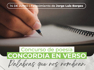 “Concordia en verso”: Convocan a concurso de poesía en homenaje a Jorge Luis Borges