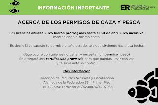 Brindan información sobre permisos de caza y pesca ante la proximidad de Semana Santa