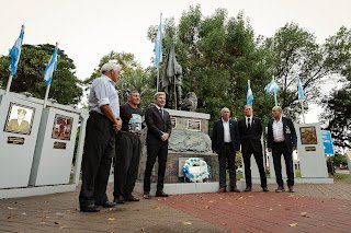 En General Galarza, Frigerio encabezó el acto por el Día del Veterano y de los Caídos en la Guerra de Malvinas
