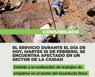 Trabajos en el Acueducto Roca afectan el servicio de agua en varios barrios de Concordia