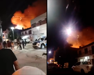Dramático incendio en pleno centro de Villaguay: evacuaciones y heridos