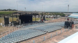 Suspendieron la primera noche del Festival Nacional de Jineteada y Folclore de Diamante por el mal clima