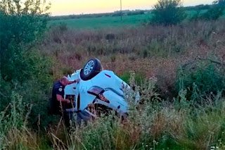 Es crítico el estado de un joven de 23 años que despistó y volcó en Ruta Provincial 20