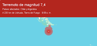 Temblor. Potente sismo de 7,4° al sur de Tierra del Fuego: hay temor por tsunami en Chile